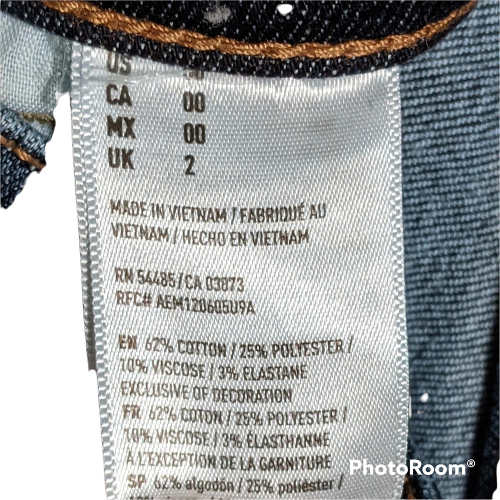 American Eagle denim cut off shorts 00 - Picture 8 of 9